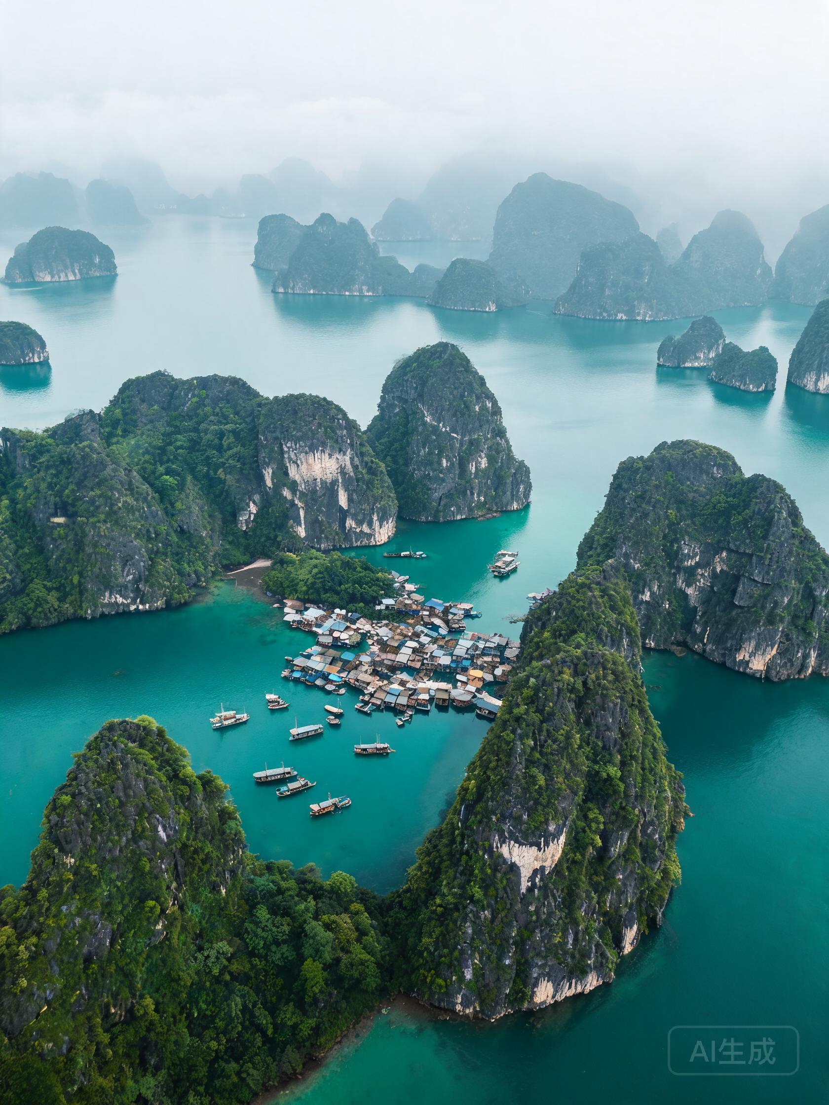 越南下龙湾喀斯特峰林